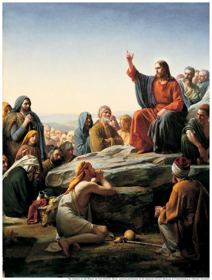 Картина на холсте &quot;НАГОРНАЯ ПРОПОВЕДЬ&quot; Карл Генрих Блох (1834-1890)