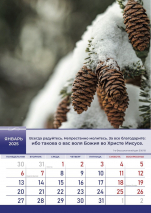 Перекидной календарь 2025: Слово Божье в каждый дом. 12 листов /Библейская лига/