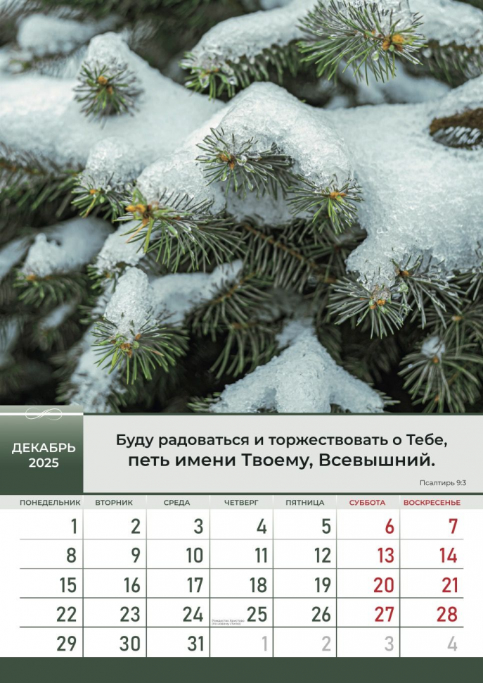 Перекидной календарь 2025: Слово Божье в каждый дом. 6 листов /Библейская лига/