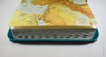БИБЛИЯ 055 ZTI Цвет морской волны, узоры, парал. места, серебр. срез, индексы, словарь /145x205/