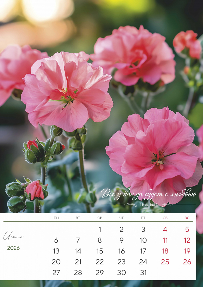 Перекидной календарь 2026: Дыхание природы. 6 листов /Акварель/