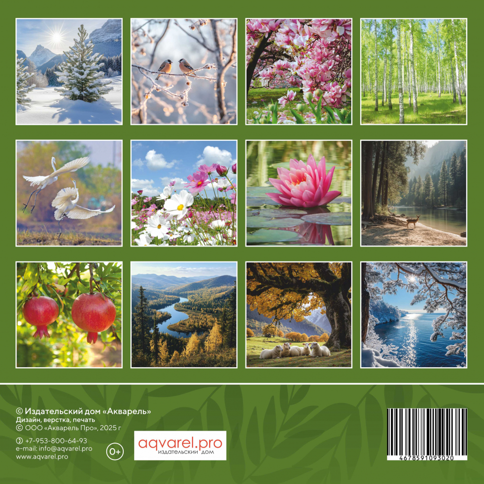 Перекидной календарь 2026: Природа славит Творца /Акварель/