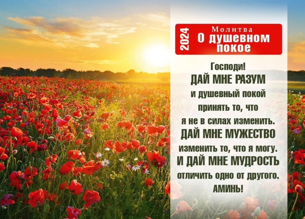 Карманный календарь 2024: Молитва о душевном покое