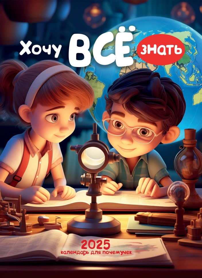 Перекидной календарь 2025: Хочу все знать /детский/