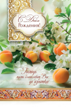 Открытка одинарная 10x15: С Днем рождения!