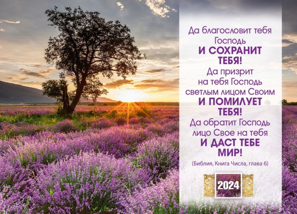 Карманный календарь 2024: Да благословит тебя Господь!