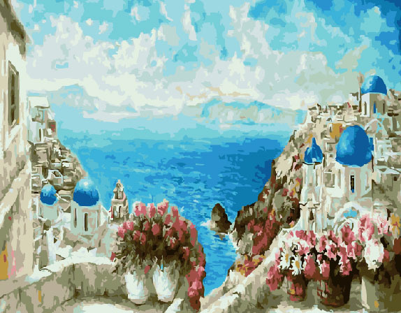 КАРТИНА ПО НОМЕРАМ. Адриатическое море /40х50/