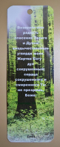 Закладка двусторонняя «Возврати мне радость спасения» /лес/