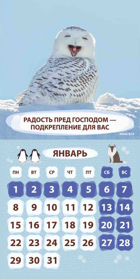 Уценка! Перекидной календарь 2024: Забавные животные (детский)