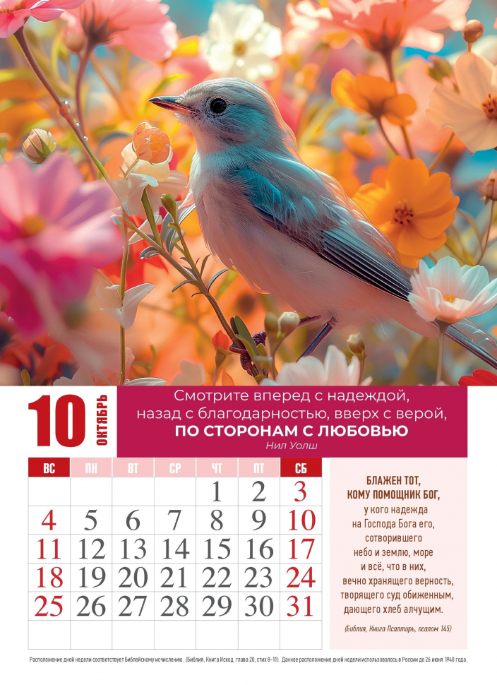 Перекидной календарь 2026: Просто любовь