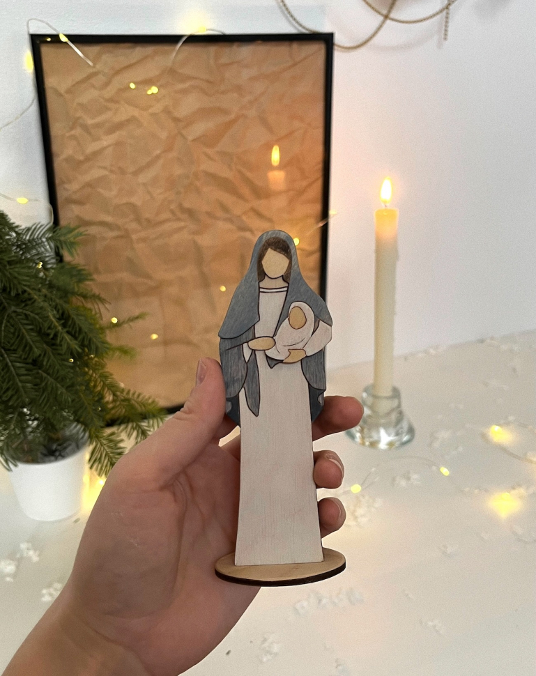 РОЖДЕСТВЕНСКИЕ ФИГУРКИ &quot;ИОСИФ И МАРИЯ&quot; /береза/