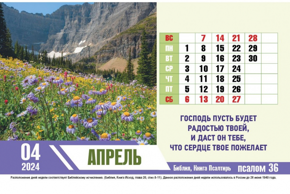 Уценка! Настольный календарь 2024: Псалмы радости /домик/