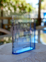 Ваза-книга для цветов /прозрачный синий/