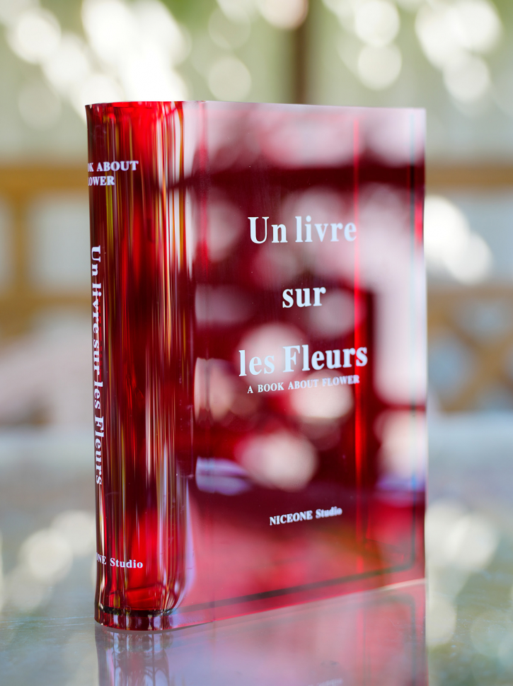 Ваза-книга для цветов /красный/