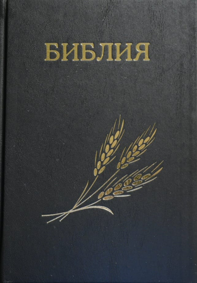 БИБЛИЯ КАНОНИЧЕСКАЯ 076 формат. Дизайн &quot;колос&quot;, надпись &quot;Библия&quot;, черная, золотой обрез, твердый переплет, параллельные места, крупный шрифт, синодальный перевод /240х175/