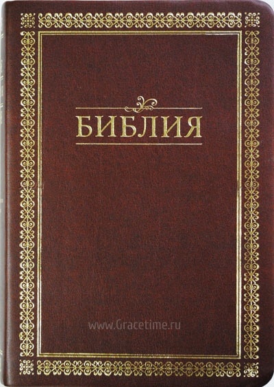 БИБЛИЯ 045 TI Коричневая, орнамент, с индексами, зол. срез, словарь, закладка /175х120/