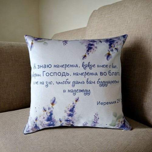 Чехол на подушку &quot;Я ЗНАЮ НАМЕРЕНИЯ&quot;