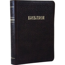 БИБЛИЯ 045 TI Tемно-коричневая, тиснение, индексы, золотой срез, словарь, закладка /125х175/