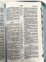 БИБЛИЯ 067 ZTI Голубой цвет, сердце, дерево, пралел. места, золотой срез, индексы, молния, закладка /150х230/