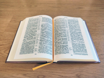 БИБЛИЯ КАНОНИЧЕСКАЯ 043 формат. Фиолетовая, дизайн &quot;колос&quot;, надпись &quot;Библия&quot;, твердый переплет, параллельные места, синодальный перевод /170х110/