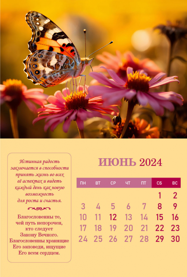 Перекидной календарь 2024: Радость жизни