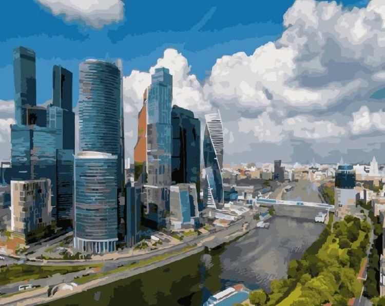Картина по номерам москва сити