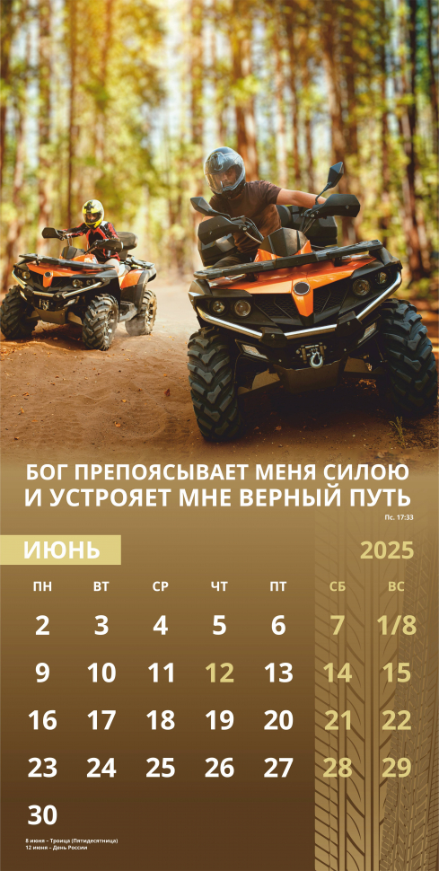 Перекидной календарь 2025: Достигая цели (мужской) /Акварель/