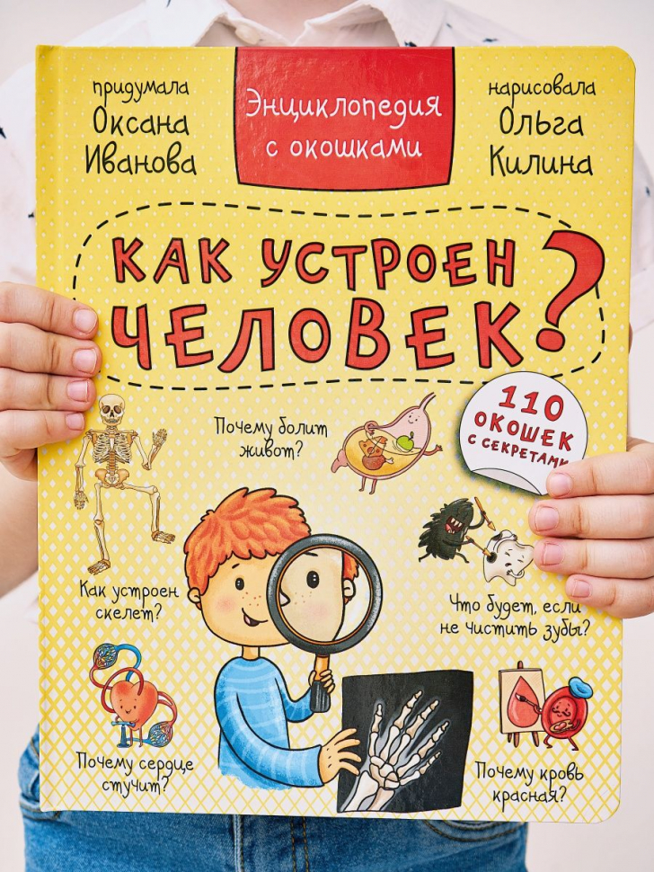 КАК УСТРОЕН ЧЕЛОВЕК? Энциклопедия с окошками. Оксана Иванова