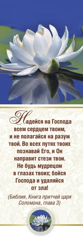 Закладка одинарная 4x16: Надейся на Господа! 